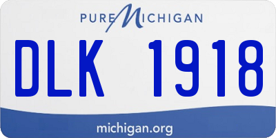 MI license plate DLK1918