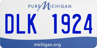 MI license plate DLK1924