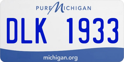 MI license plate DLK1933
