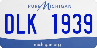 MI license plate DLK1939