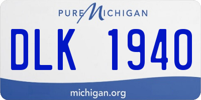 MI license plate DLK1940