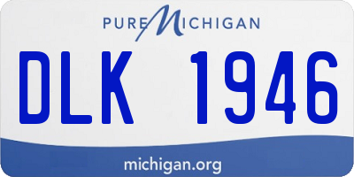 MI license plate DLK1946