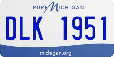 MI license plate DLK1951