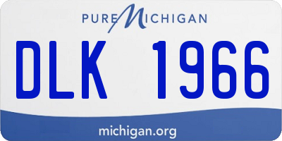 MI license plate DLK1966
