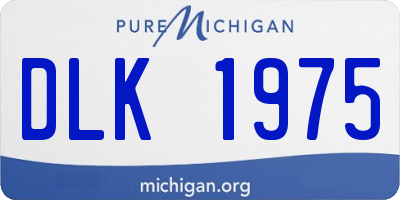 MI license plate DLK1975