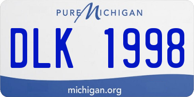 MI license plate DLK1998