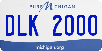 MI license plate DLK2000