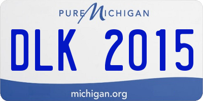 MI license plate DLK2015