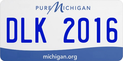 MI license plate DLK2016