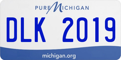 MI license plate DLK2019