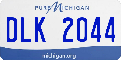 MI license plate DLK2044