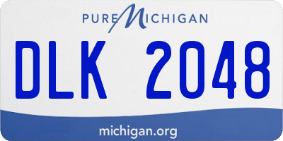 MI license plate DLK2048
