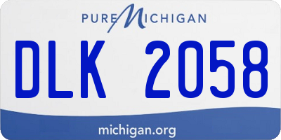 MI license plate DLK2058