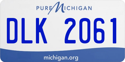 MI license plate DLK2061