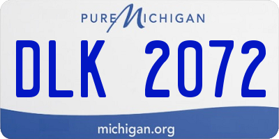 MI license plate DLK2072
