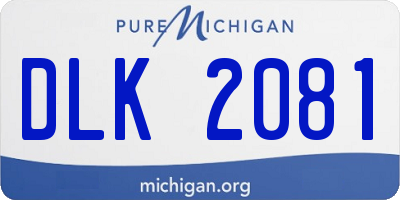 MI license plate DLK2081