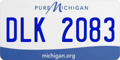 MI license plate DLK2083