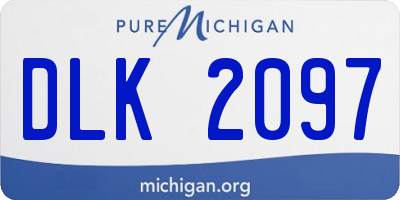 MI license plate DLK2097