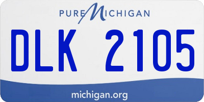 MI license plate DLK2105