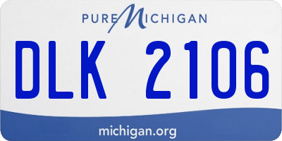 MI license plate DLK2106