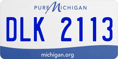 MI license plate DLK2113