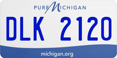 MI license plate DLK2120