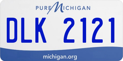 MI license plate DLK2121