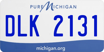 MI license plate DLK2131