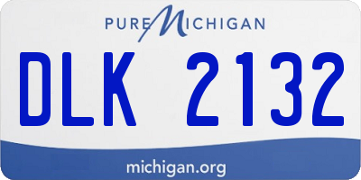 MI license plate DLK2132