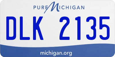 MI license plate DLK2135