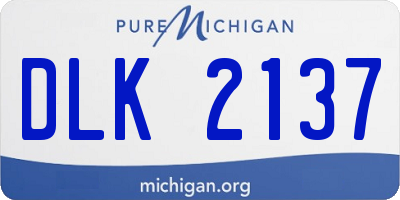 MI license plate DLK2137