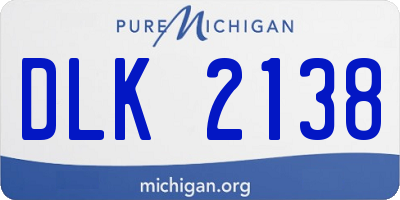 MI license plate DLK2138
