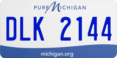MI license plate DLK2144