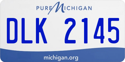 MI license plate DLK2145