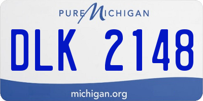 MI license plate DLK2148