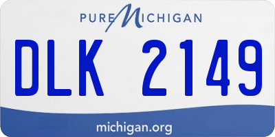 MI license plate DLK2149