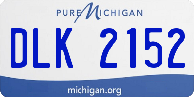 MI license plate DLK2152