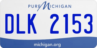 MI license plate DLK2153