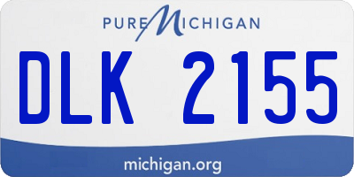 MI license plate DLK2155