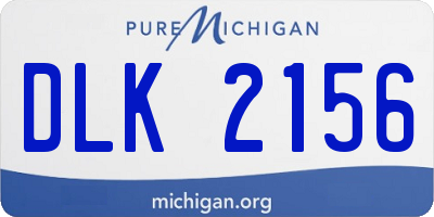 MI license plate DLK2156