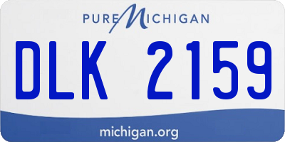 MI license plate DLK2159