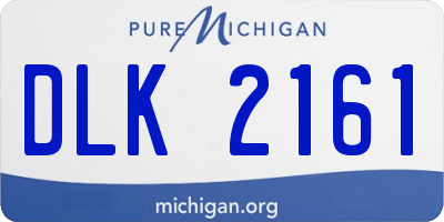 MI license plate DLK2161