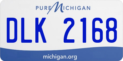 MI license plate DLK2168