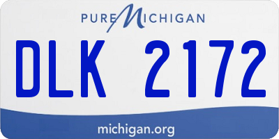 MI license plate DLK2172