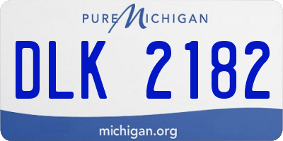 MI license plate DLK2182