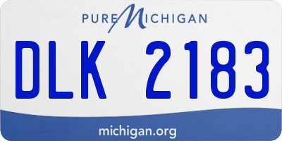 MI license plate DLK2183