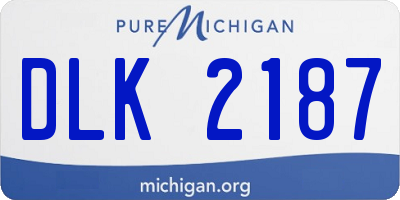 MI license plate DLK2187