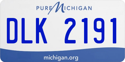 MI license plate DLK2191