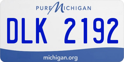 MI license plate DLK2192