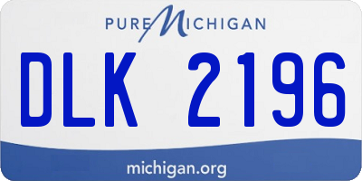 MI license plate DLK2196